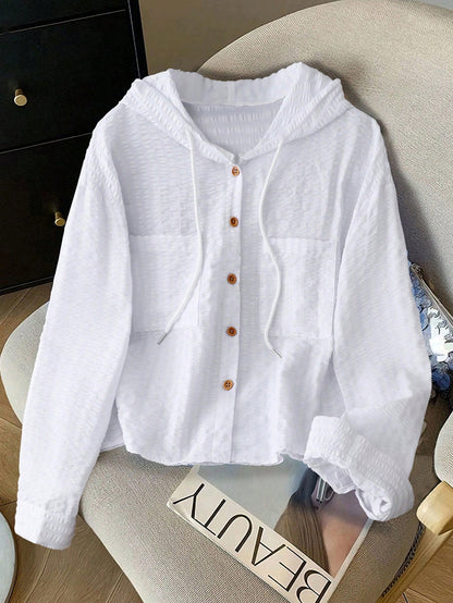 Resyla New Arrival Loose Fit Blue Striped Hooded Plus Size Sun Protection Shirt Fall