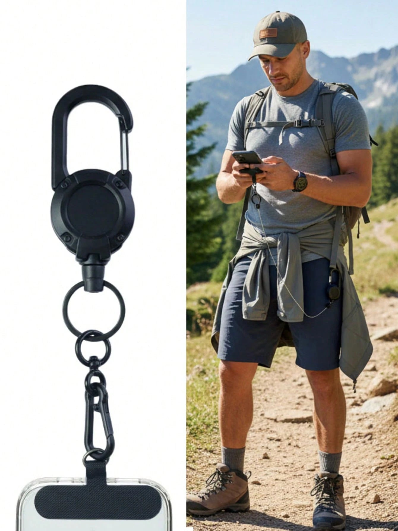 Retractable Phone Lanyard Duty Multitool Badge Holder Phone Buckle