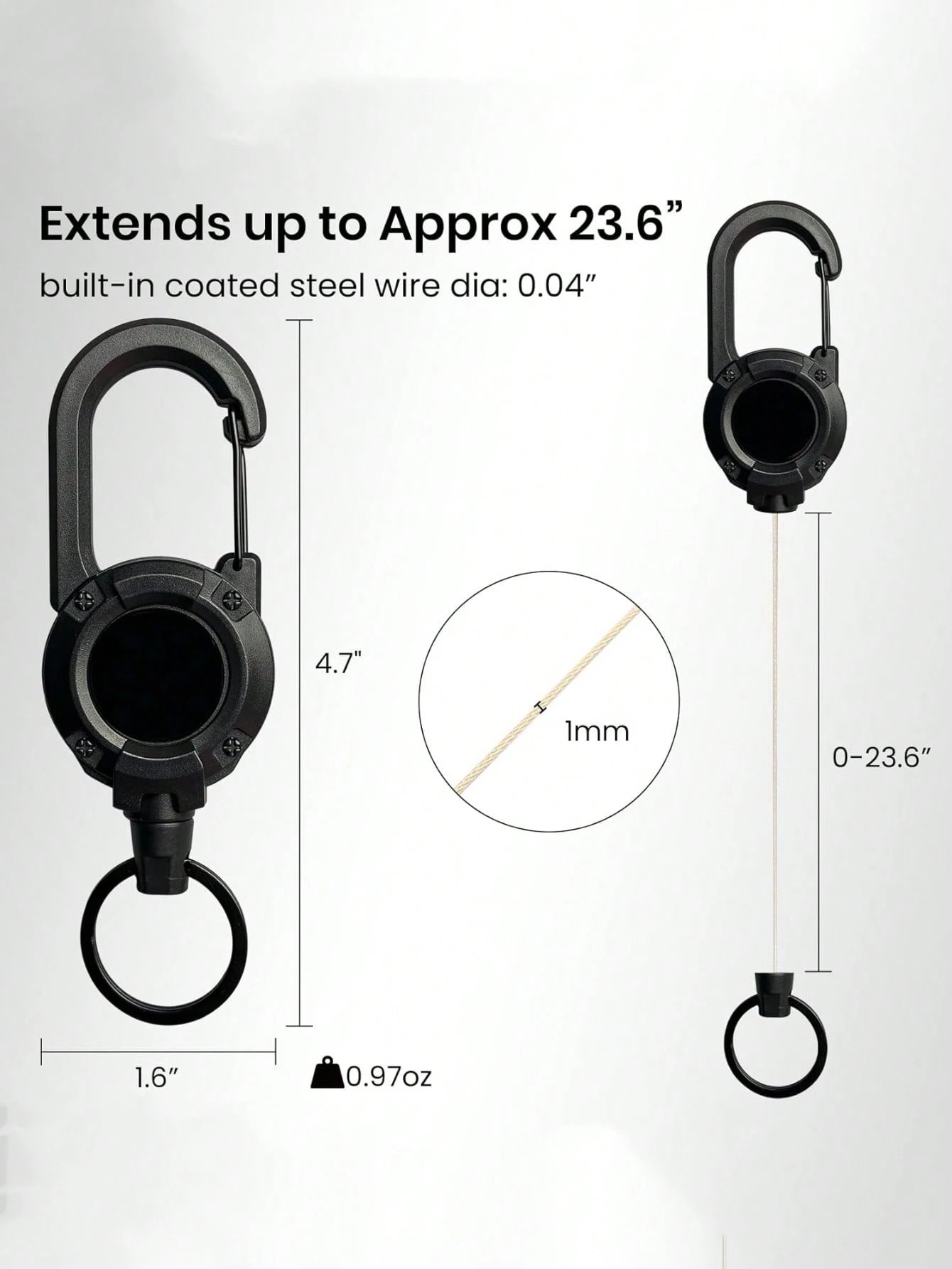 Retractable Phone Lanyard Duty Multitool Badge Holder Phone Buckle