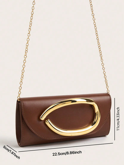 Retro Solid Color Clutch Bag, Versatile Handbag, Fashionable PU Leather Bag, Suitable For Women, Can Be Used For Weddings, Parties, Balls, Galas And Other Occasions, Stylish Women's Clutch Bag