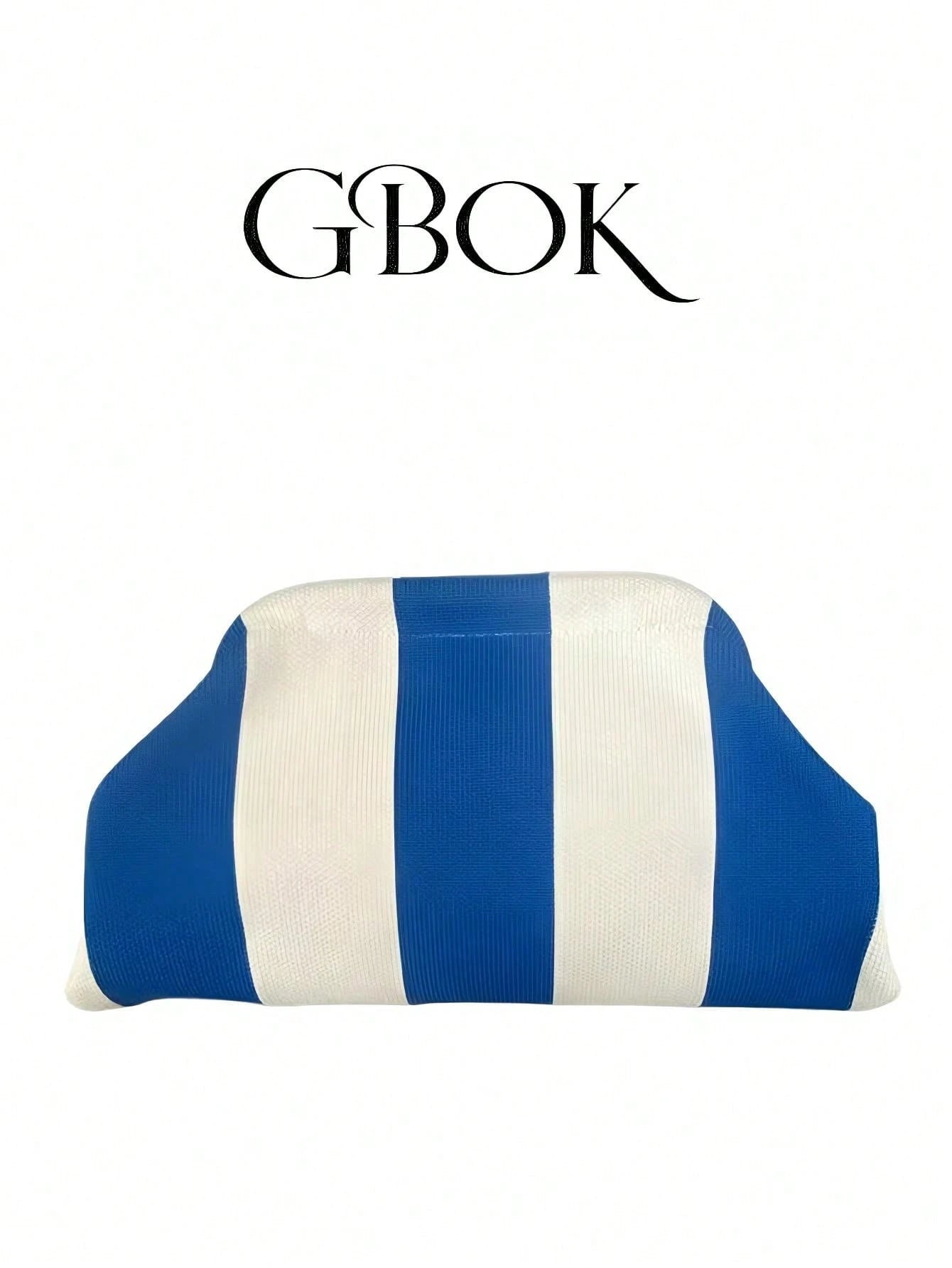 Retro Vintage Striped Clutch Bag, Classic Holiday Style