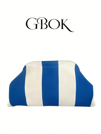 Retro Vintage Striped Clutch Bag, Classic Holiday Style