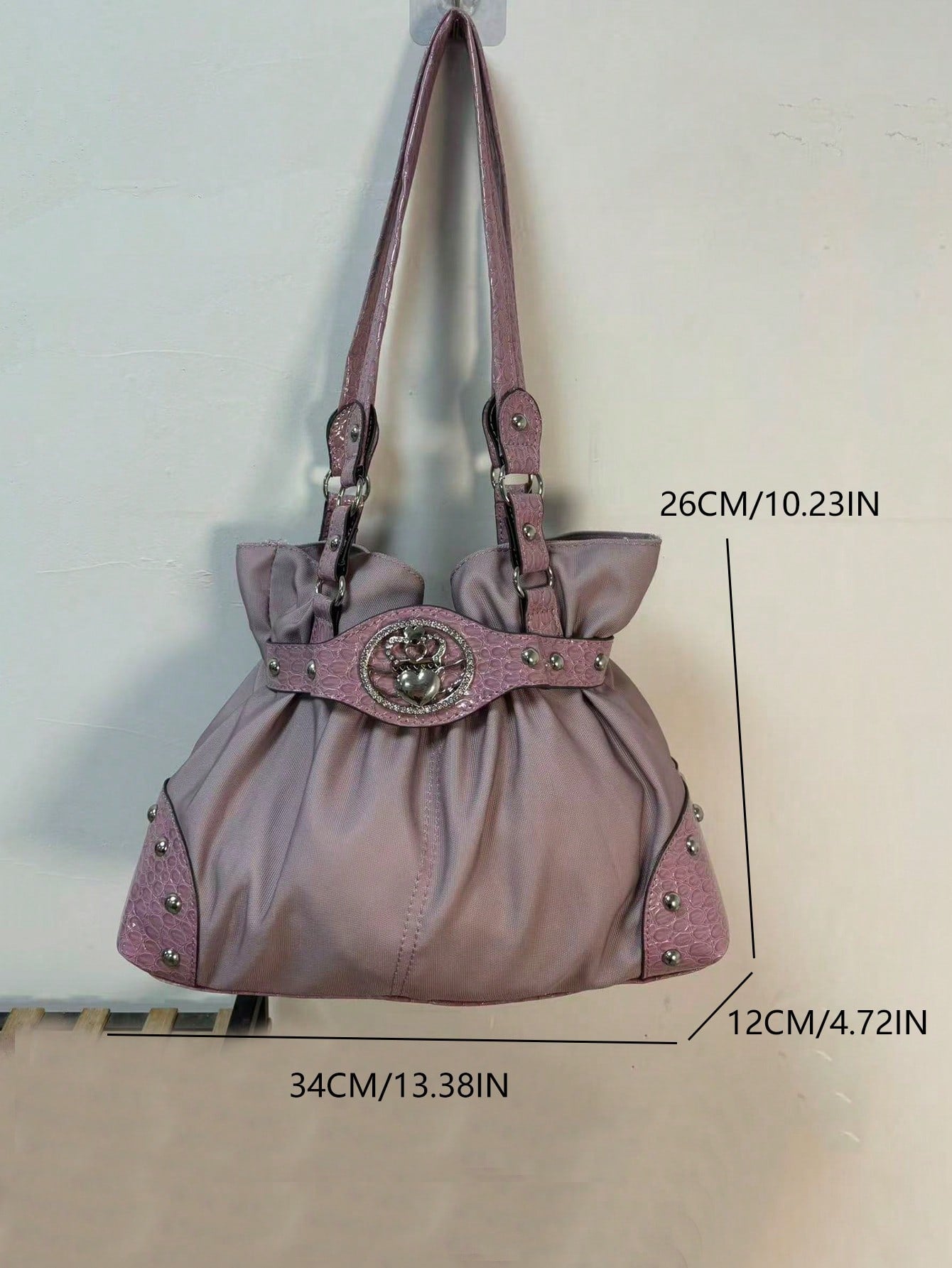 Retro Y2K Baddie Commute Casual Tote Bag, Large Capacity Shoulder Handbag For Daily Outing And Shopping