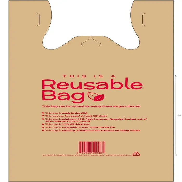Get Wholesale Buff Reusable T-Shirt Bags 360 ct at Mexmax INC Shop now and save big