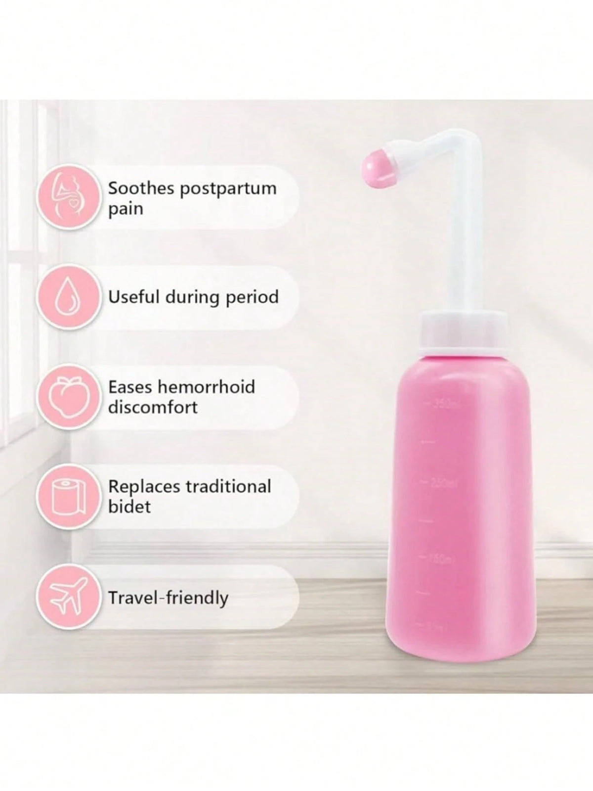 Reusable Perineal Irrigation Device, Female Intimate Care Cleansing, Portable Bidet Washing Tool, Random Packaging Box And Bag Styles