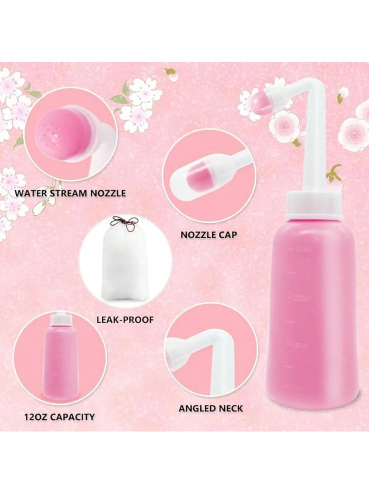 Reusable Perineal Irrigation Device, Female Intimate Care Cleansing, Portable Bidet Washing Tool, Random Packaging Box And Bag Styles