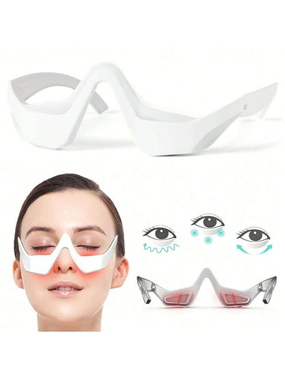 Revitaleyes Under-Eye Red Light Therapy Massage Glasses, Microcurrent Eye And Face LED Red Light Beauty Device, Advanced Under-Eye Revitalizing Therapy Eye Massager For Removing Eye Wrinkles, Relievin