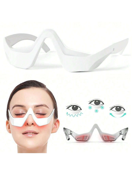 Revitaleyes Under-Eye Red Light Therapy Massage Glasses, Microcurrent Eye And Face LED Red Light Beauty Device, Advanced Under-Eye Revitalizing Therapy Eye Massager For Removing Eye Wrinkles, Relievin