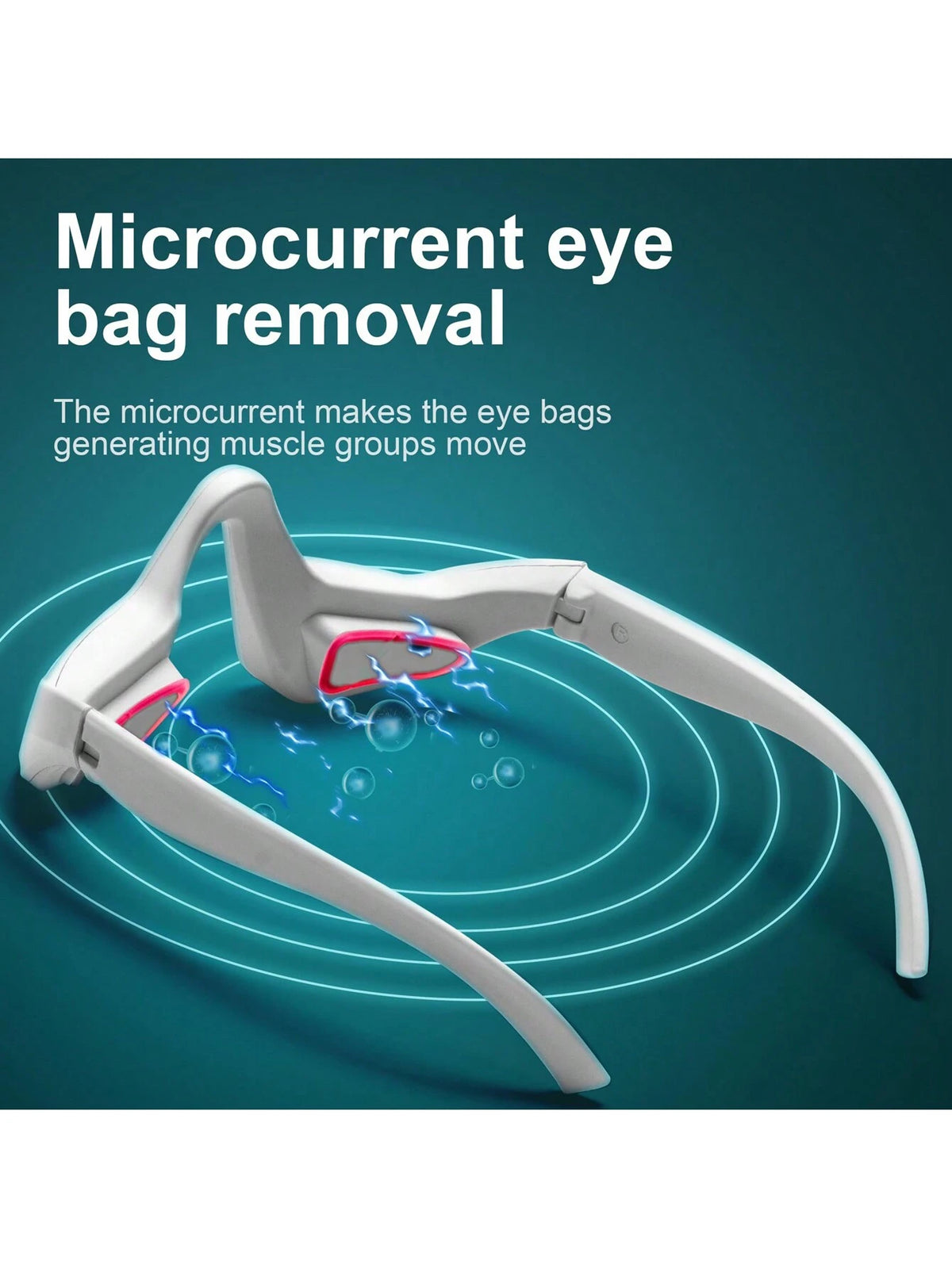 Revitaleyes Under-Eye Red Light Therapy Massage Glasses, Microcurrent Eye And Face LED Red Light Beauty Device, Advanced Under-Eye Revitalizing Therapy Eye Massager For Removing Eye Wrinkles, Relievin