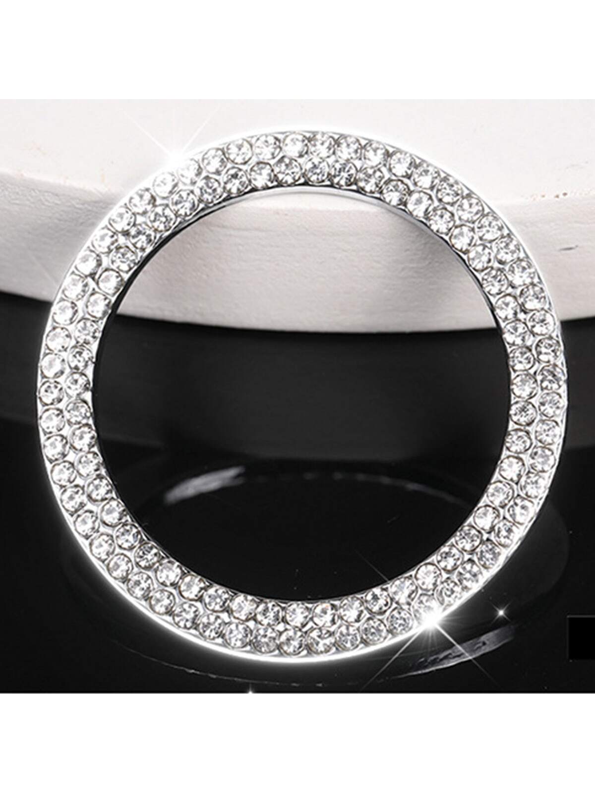 Rhinestone Decor Car One-button Start Sticker