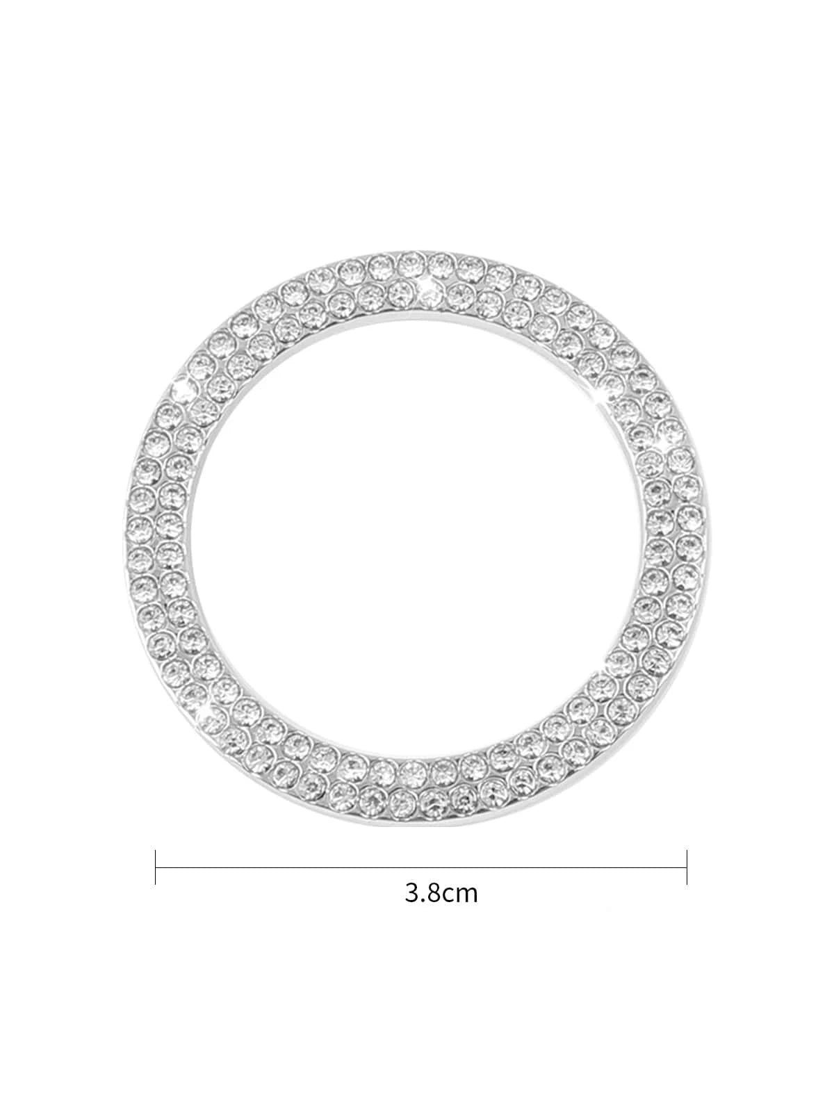 Rhinestone Decor Car One-button Start Sticker