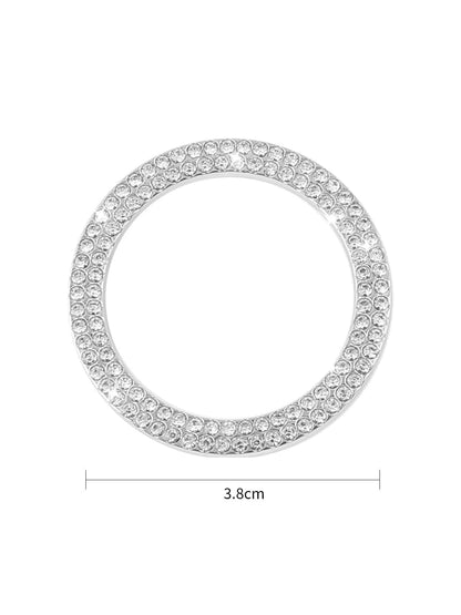 Rhinestone Decor Car One-button Start Sticker