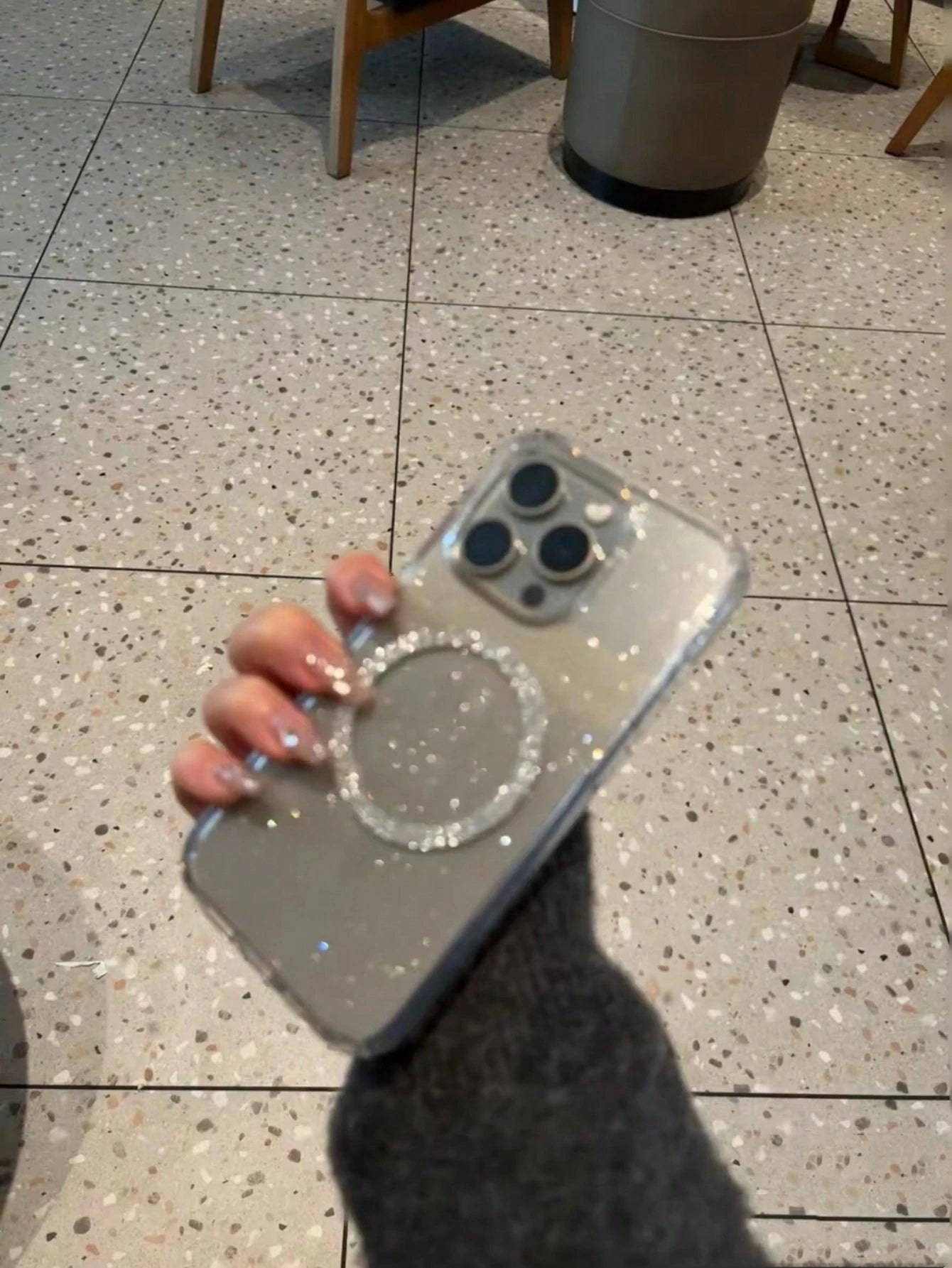 Rhinestone Sequins Shockproof 1PC Clear Case With 2.0mm Thick Glittering Starry Sky Pattern To Fit 11/12/13/14 Pro Max/Xs/Xr/7 Plus/8 Plus/8/Se2 Anti-Fall Scratch Resistant Birthday Gift Party, Aesthe