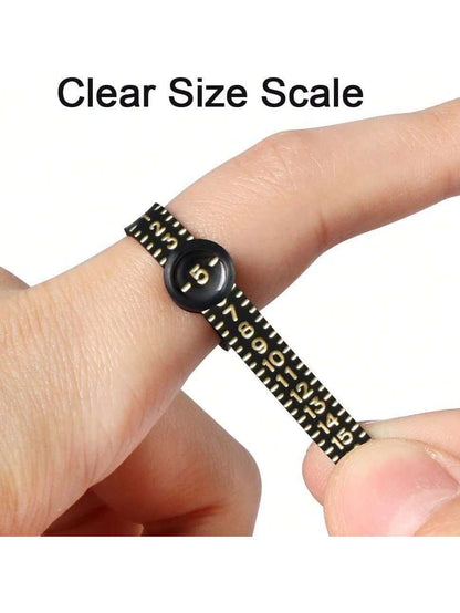 Ring Sizer Measuring Tool,Easy To Use Ring Sizer With Magnifying Glass- Accurate Finger Measuring Tool, USA Sizes,UK Sizes,EU Sizes, Compact & Portable For Perfect Ring Fit