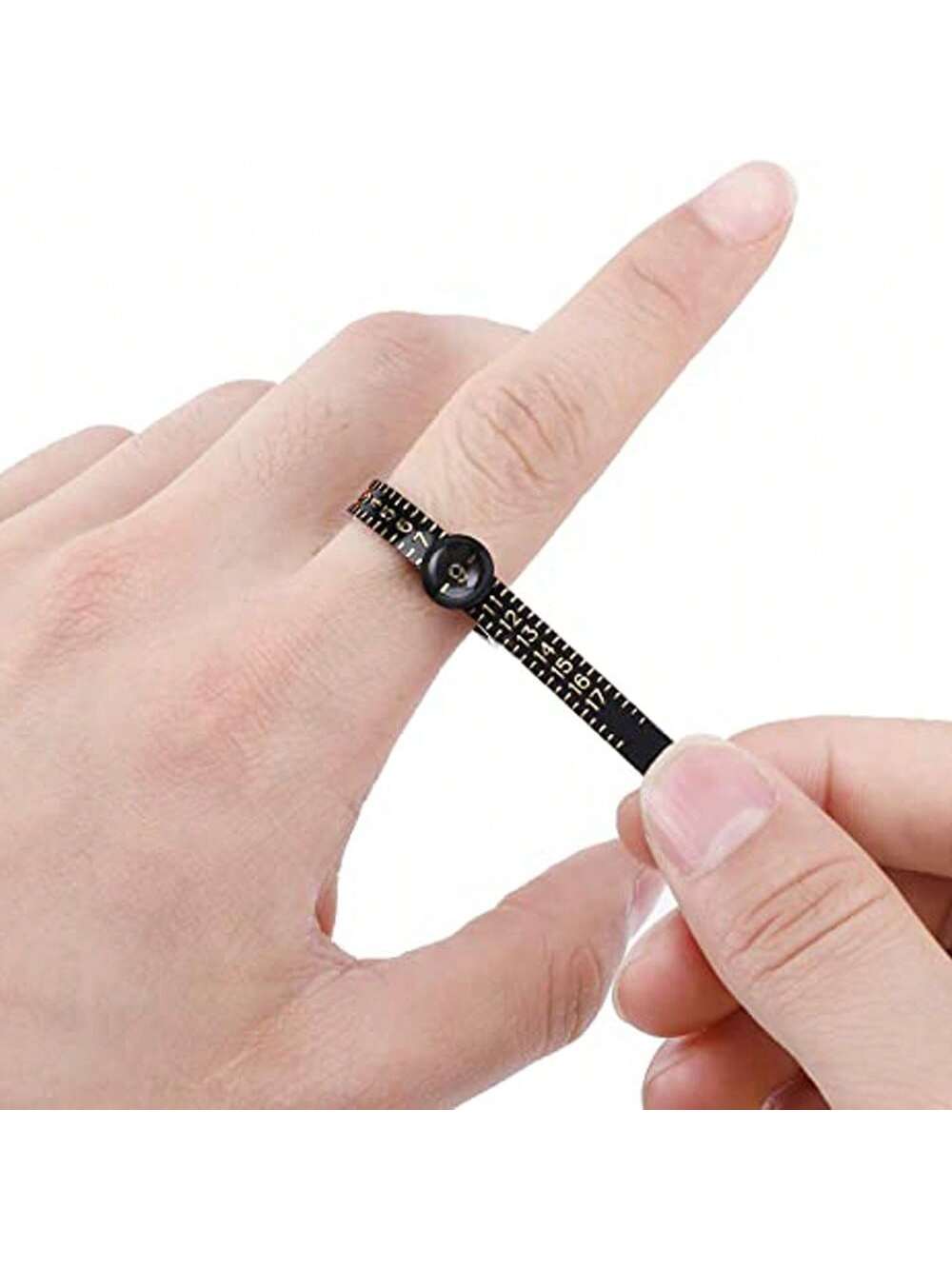 Ring Sizer Measuring Tool,Easy To Use Ring Sizer With Magnifying Glass- Accurate Finger Measuring Tool, USA Sizes,UK Sizes,EU Sizes, Compact & Portable For Perfect Ring Fit