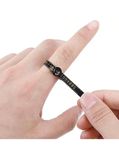 Ring Sizer Measuring Tool,Easy To Use Ring Sizer With Magnifying Glass- Accurate Finger Measuring Tool, USA Sizes,UK Sizes,EU Sizes, Compact & Portable For Perfect Ring Fit