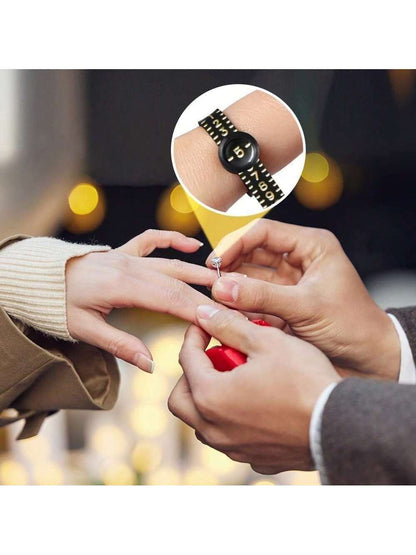 Ring Sizer Measuring Tool,Easy To Use Ring Sizer With Magnifying Glass- Accurate Finger Measuring Tool, USA Sizes,UK Sizes,EU Sizes, Compact & Portable For Perfect Ring Fit