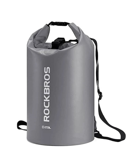 ROCKBROS Waterproof Dry Bag Heavy Durable Beach Backpack 2L 5L 10L 20L Floating Dry Sack For Boating Kayaking Camping Swimming Rafting Hiking Fishing