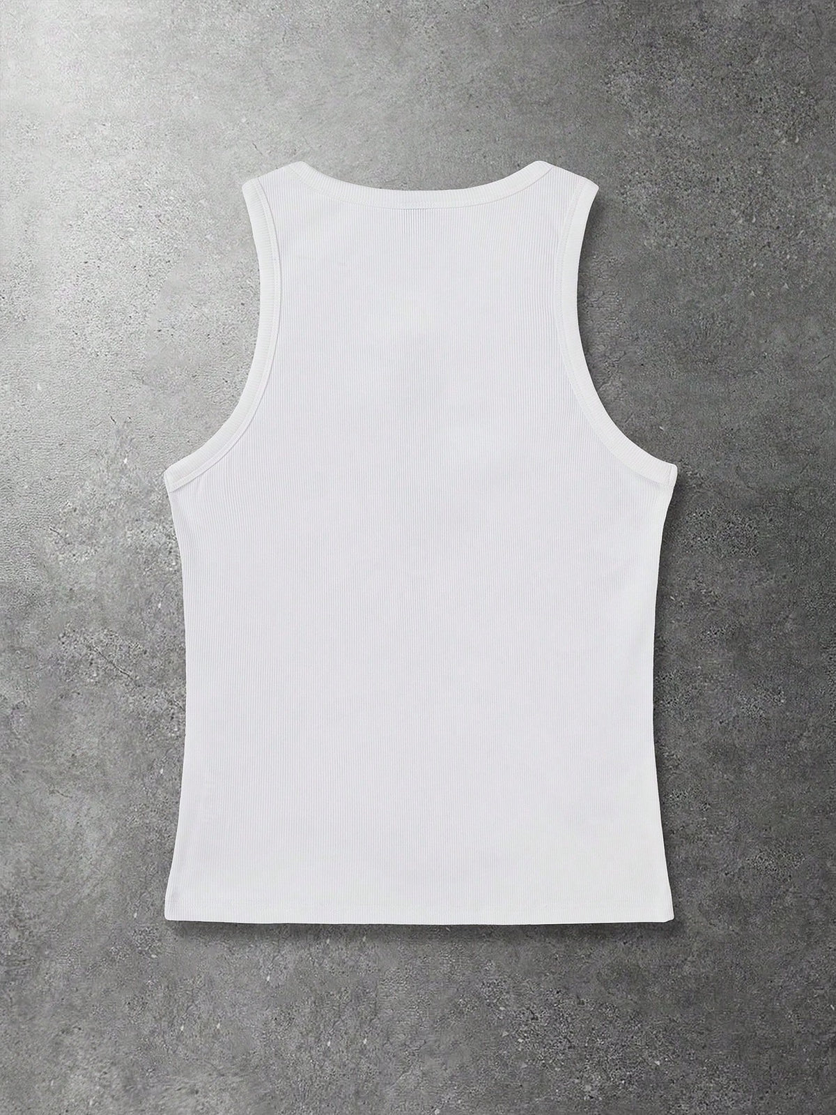 ROMWE MEN Goth Men's Round Neck Sleeveless Wide Strap Casual Fashion Printed Tank Top, Summer