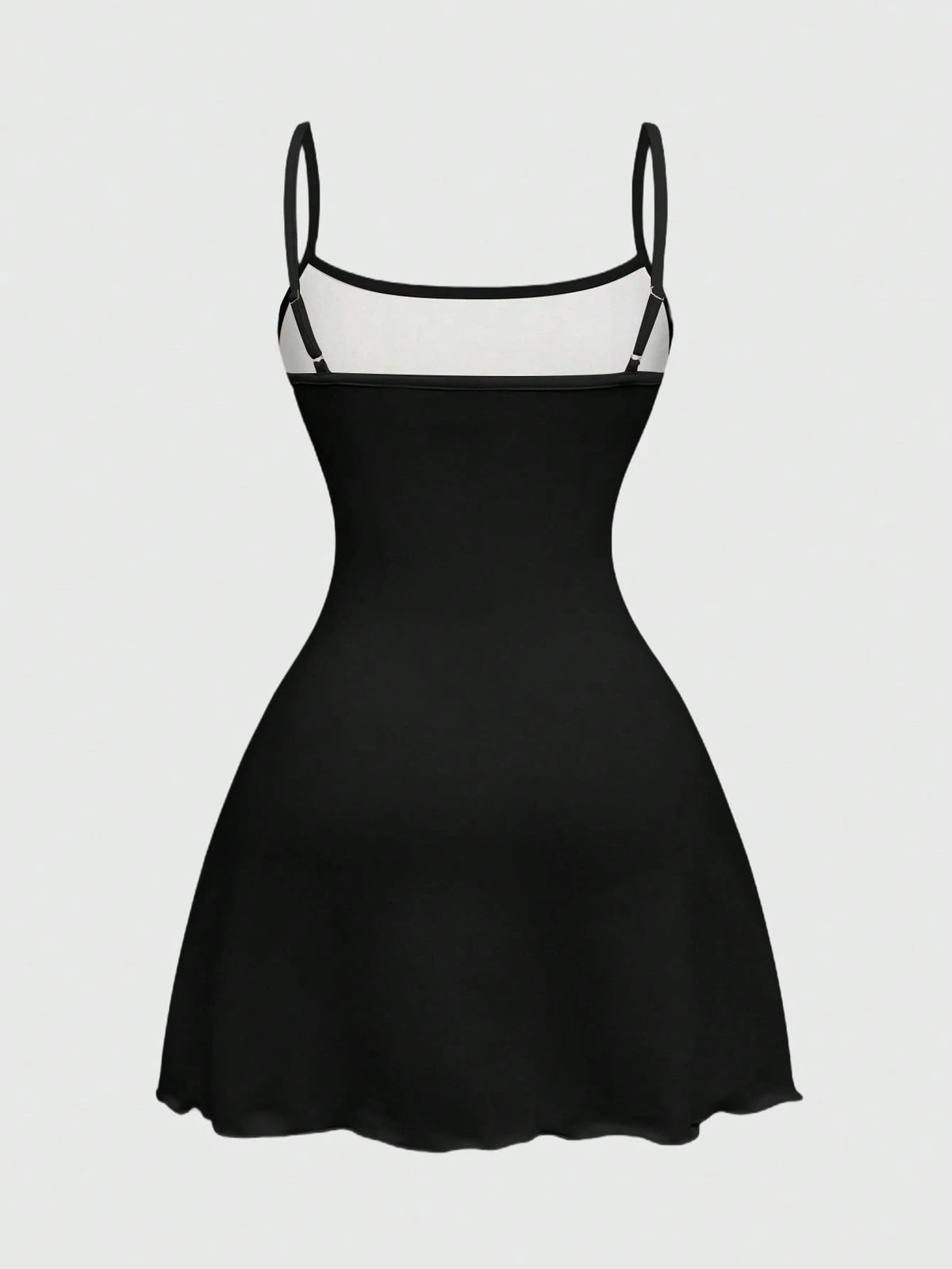 ROMWE Spring/Summer Beach Vacation Graphic Black Gothic Horror Dark Print Sexy Mini Dress For Women, Autumn/Winter