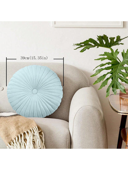 Round Seat Cushion Pumpkin Pattern Throw Pillow Solid Color