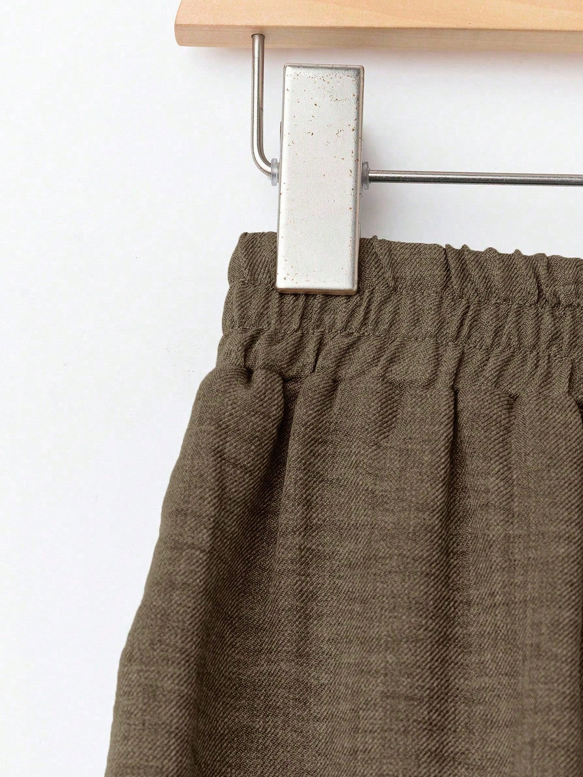 Rusticease Women Casual Solid Color Elastic Waist Wide Leg Pants, Versatile Brown Pants Linen Pants Brown Linen Pants Wide Leg Linen Pants Earthy Pants