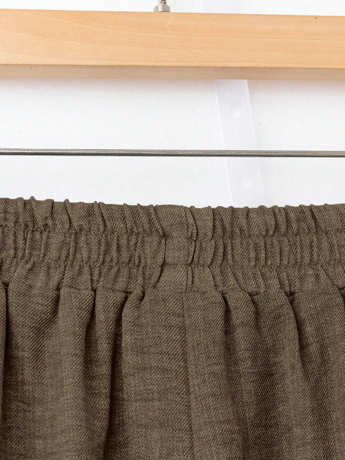 Rusticease Women Casual Solid Color Elastic Waist Wide Leg Pants, Versatile Brown Pants Linen Pants Brown Linen Pants Wide Leg Linen Pants Earthy Pants