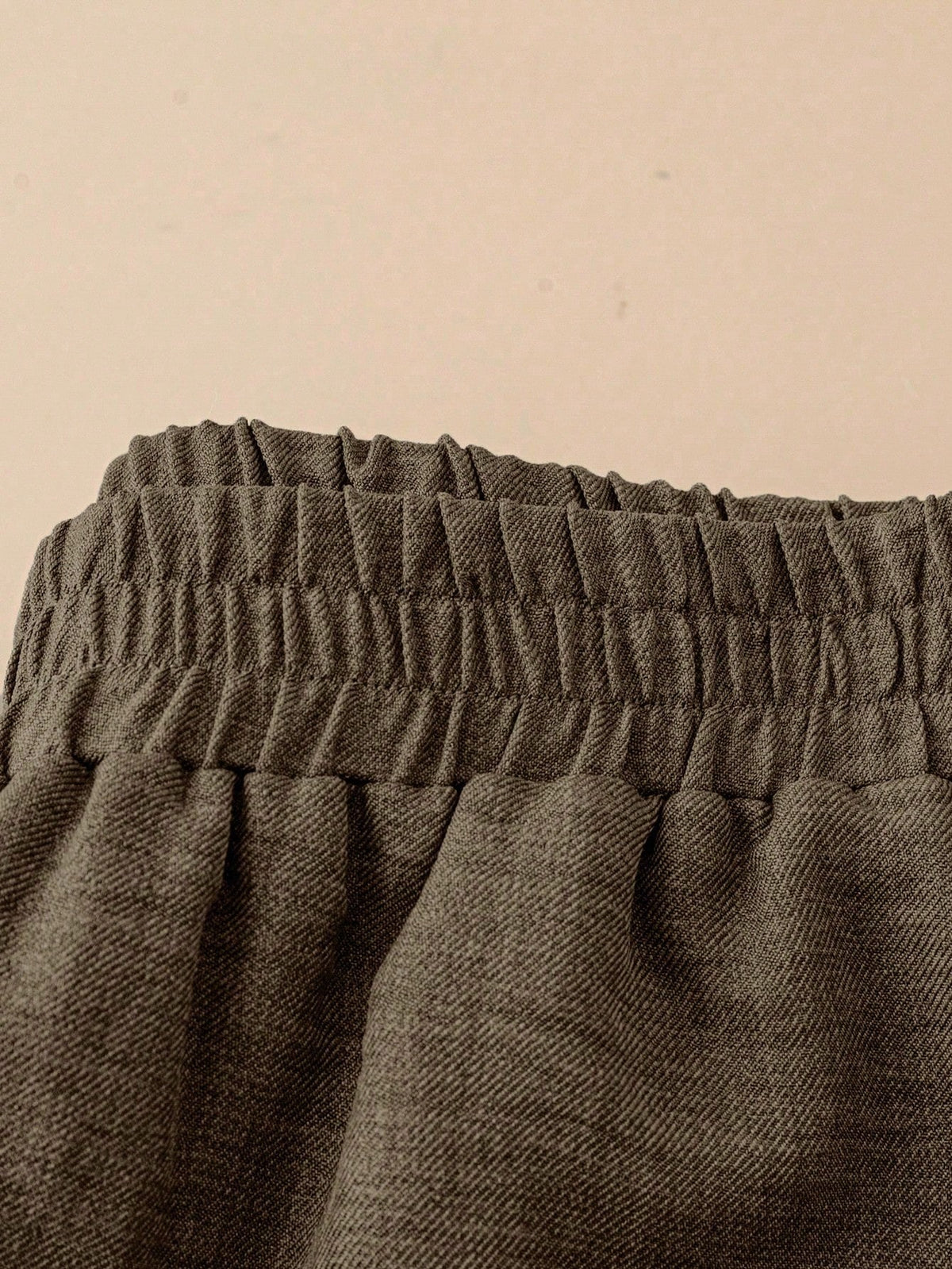 Rusticease Women Casual Solid Color Elastic Waist Wide Leg Pants, Versatile Brown Pants Linen Pants Brown Linen Pants Wide Leg Linen Pants Earthy Pants