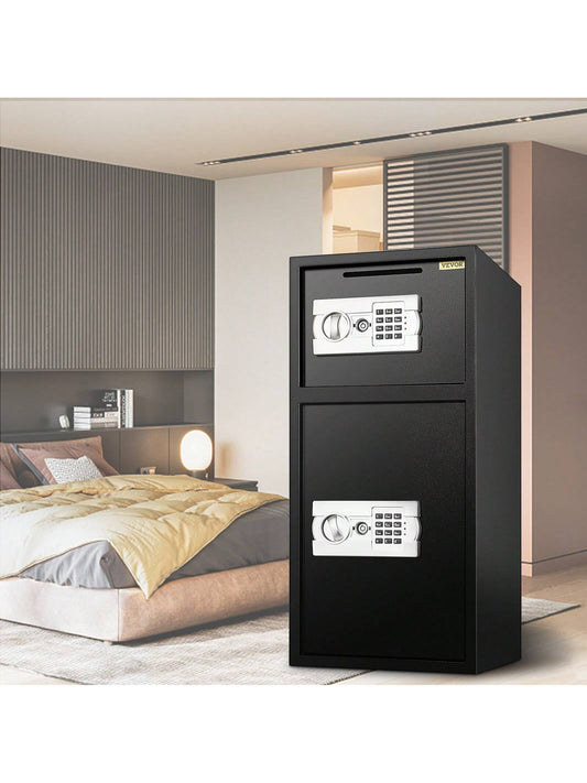 Safe, Home Safe, Steel Security Fingerprint Safe Safe With Digital Keypad And 2 Keys, Large Fireproof Pocket&Q235 Steel&Wall-Mounted Cabinet