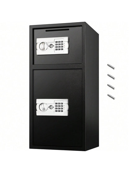 Safe, Home Safe, Steel Security Fingerprint Safe Safe With Digital Keypad And 2 Keys, Large Fireproof Pocket&Q235 Steel&Wall-Mounted Cabinet