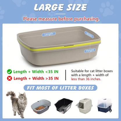 SANNAX Cat Litter Box Liners, Heavy Duty Cat Litter Bags, 30 Count Extra-Thick 3MIL Drawstring Cat Litter Box Bags, Jumbo 36'' X 19'' Cat Litter Box Liners- Tear & Leak Resistant- Pet Supplies(3 Rol