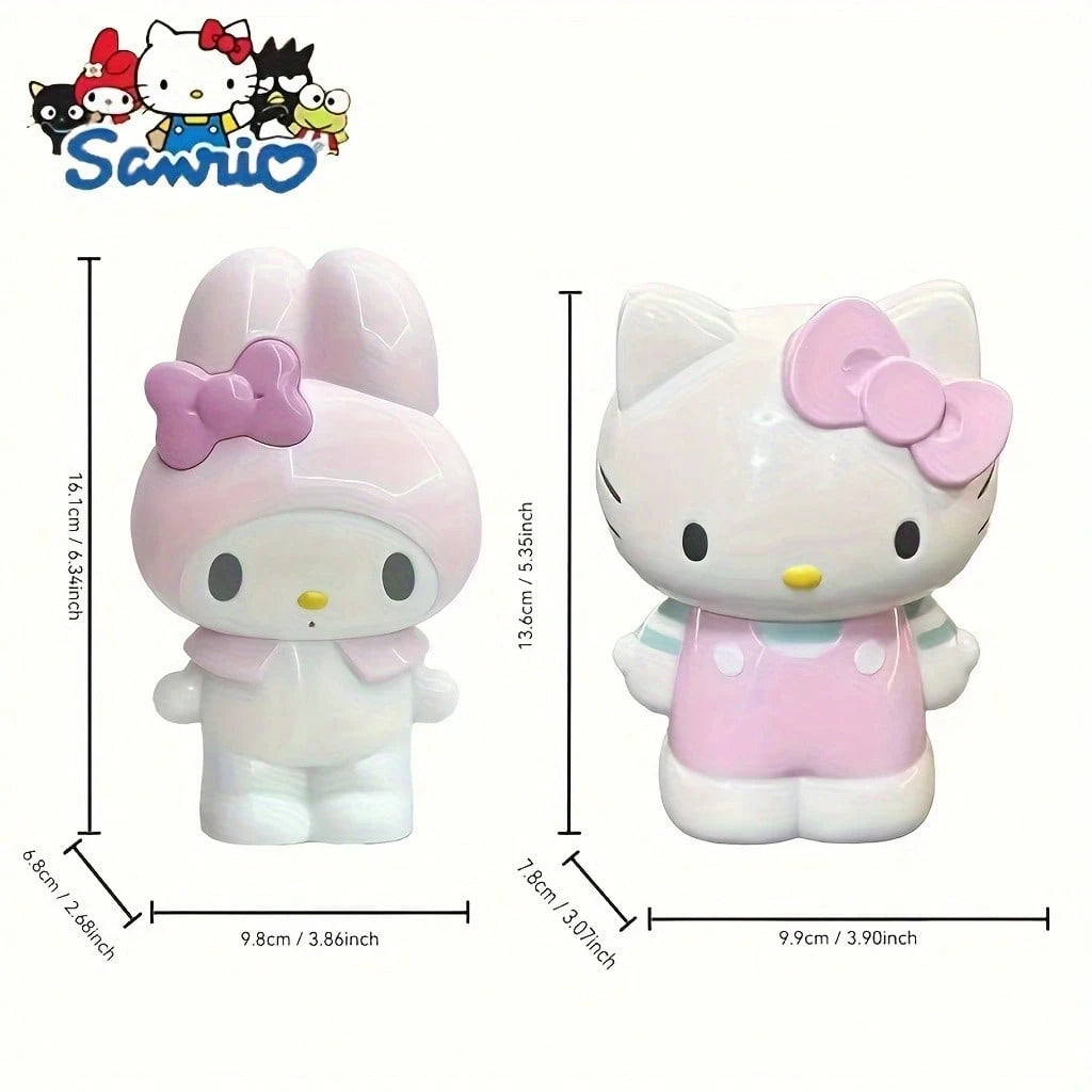 SANRIO Large Capacity 15-Slot Makeup Brush Holder, Featuring Hello Kitty And Melody Patterns, Cute Desktop Storage For Girls And Students, Perfect Gift!