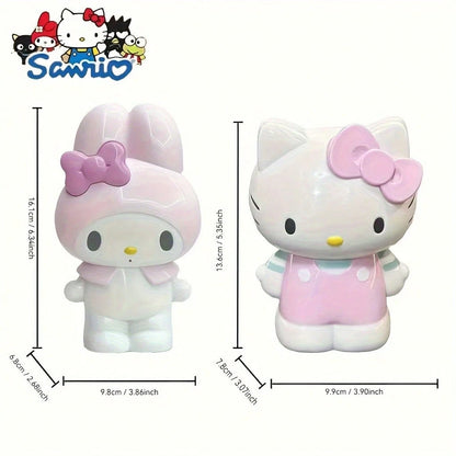 SANRIO Large Capacity 15-Slot Makeup Brush Holder, Featuring Hello Kitty And Melody Patterns, Cute Desktop Storage For Girls And Students, Perfect Gift!