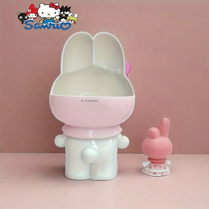 SANRIO Large Capacity 15-Slot Makeup Brush Holder, Featuring Hello Kitty And Melody Patterns, Cute Desktop Storage For Girls And Students, Perfect Gift!