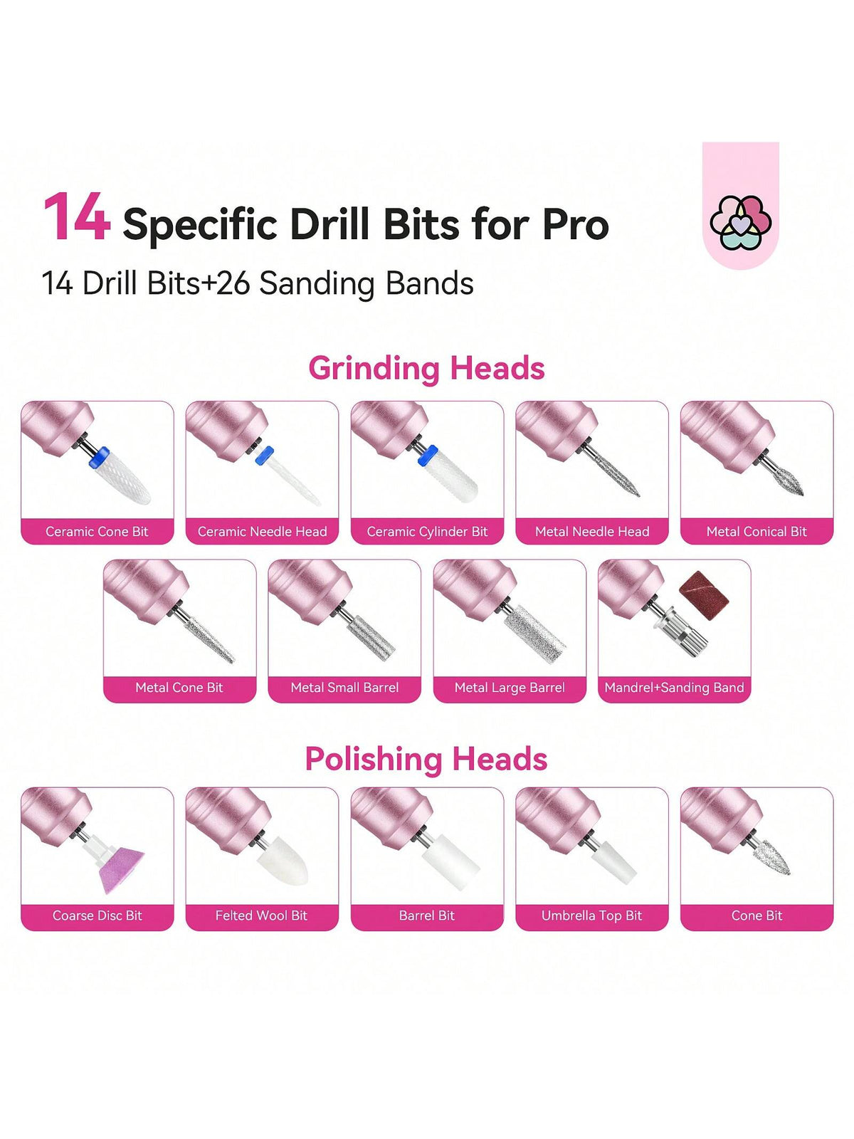 SAVILAND Professional Nail Drill 40000 RPM: Portable Diamond Nail Drill Kit Rechargeable 4000 MAh Electric Nail File For Thick Acrylic Nails With Ceramic Nail Drill Bits Sanding Bands Nail Tech Salon