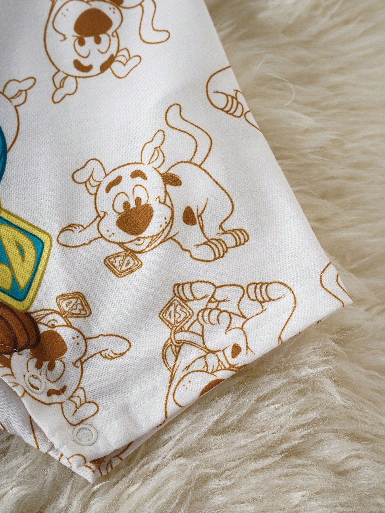 SCOOBY-DOO X Baby Boy Cartoon Print Short Sleeve Polo Collar Romper