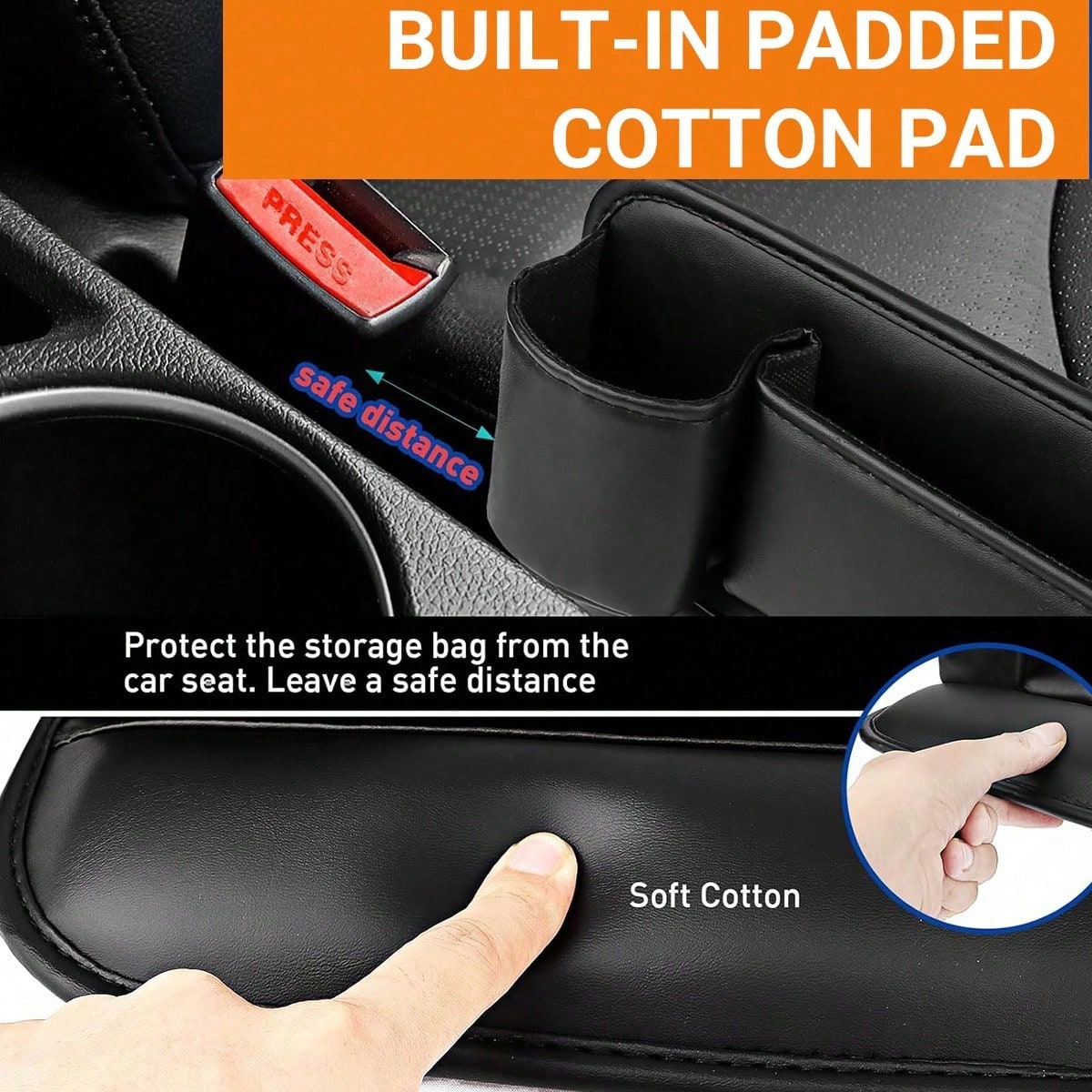 Seat Gap Filler, Car Gap Filler Organizer, Car Gap Filler, Gap Filler Organizer, Car Gap Holder, Suitable Most Vehicles