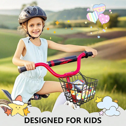 Secure Front Bike Basket For Scooters- Metal Bicycle Basket With Sturdy Wire Design, Non-Sagging Bracket, Rust-Resistant Zinc Alloy, Easy Installation Kit Included