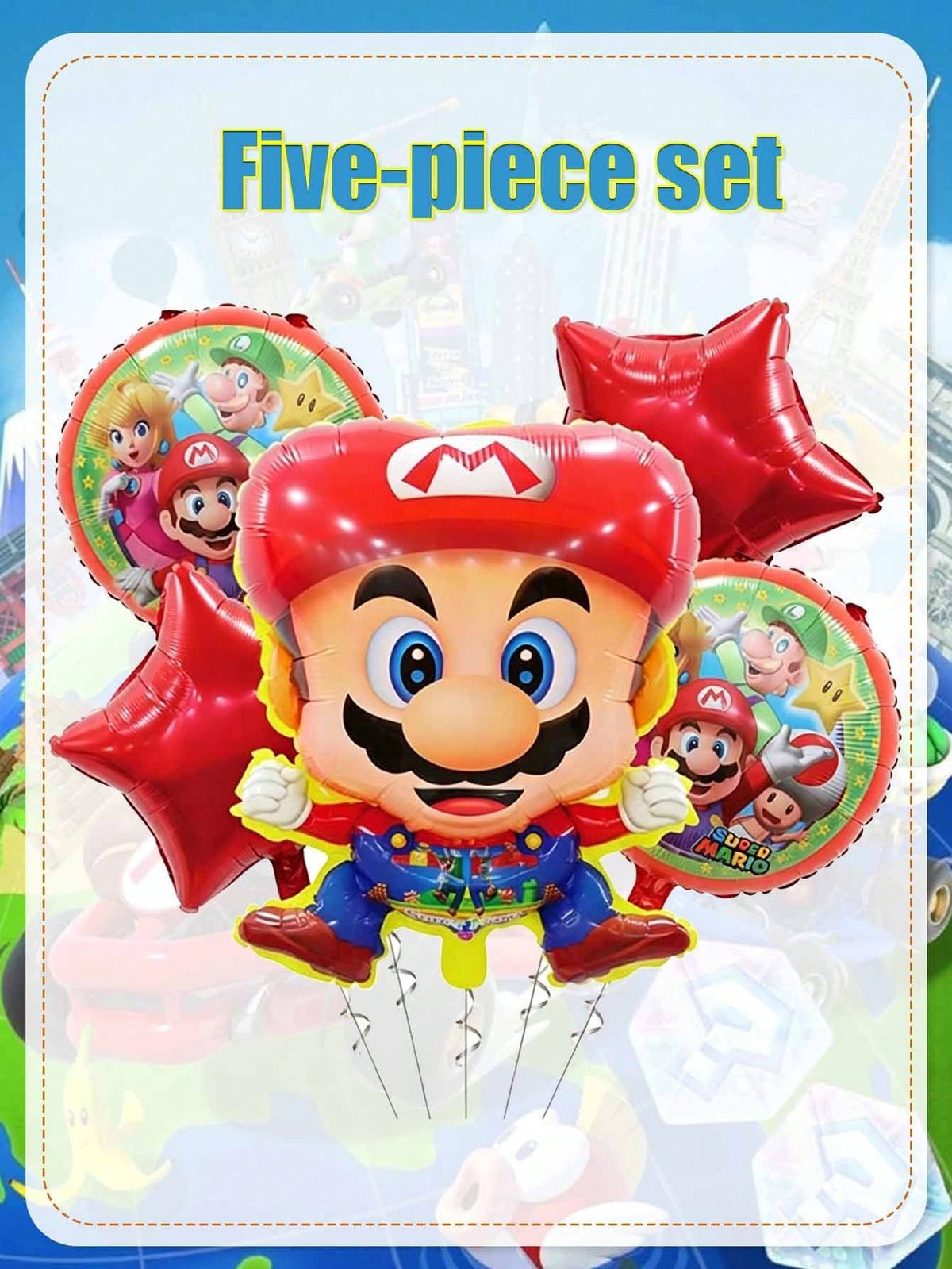 Sega Themed Foil Balloon Set, Character Shaped Aluminum Mylar Balloons Kit, 4 Styles Optional For Birthday Party Decor, Photo Backdrop Prop, Easy Inflate & Reusable Party Supplies