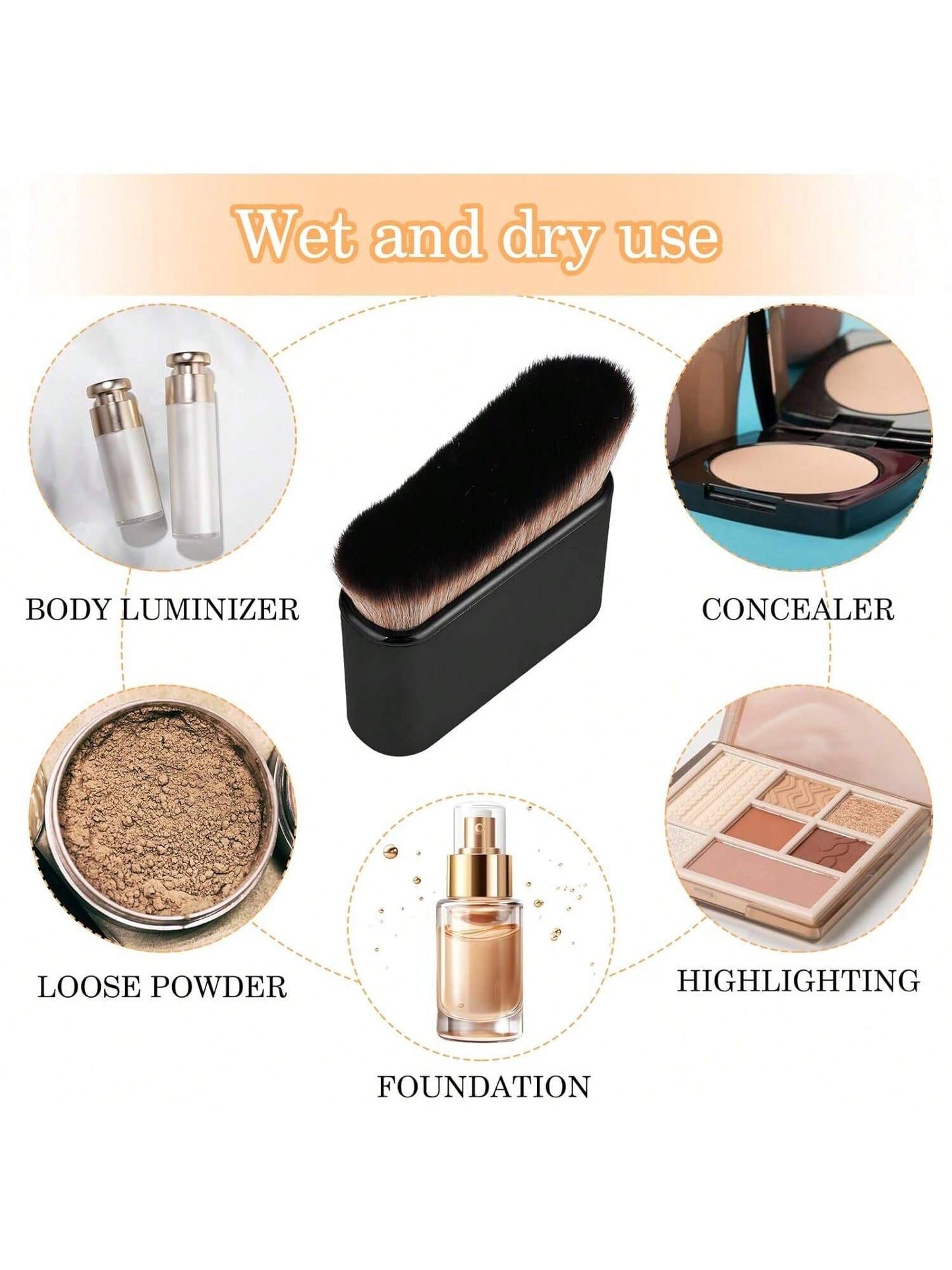 Self-Tanning Brush, Soft Body Makeup Brush, Portable Self-Tanning Brush, Self-Tanning Face Brush, Suitable For Body And Legs Makeup (Black), Foundation Brush, Concealer Brush, Blush Brush, Contour Bru