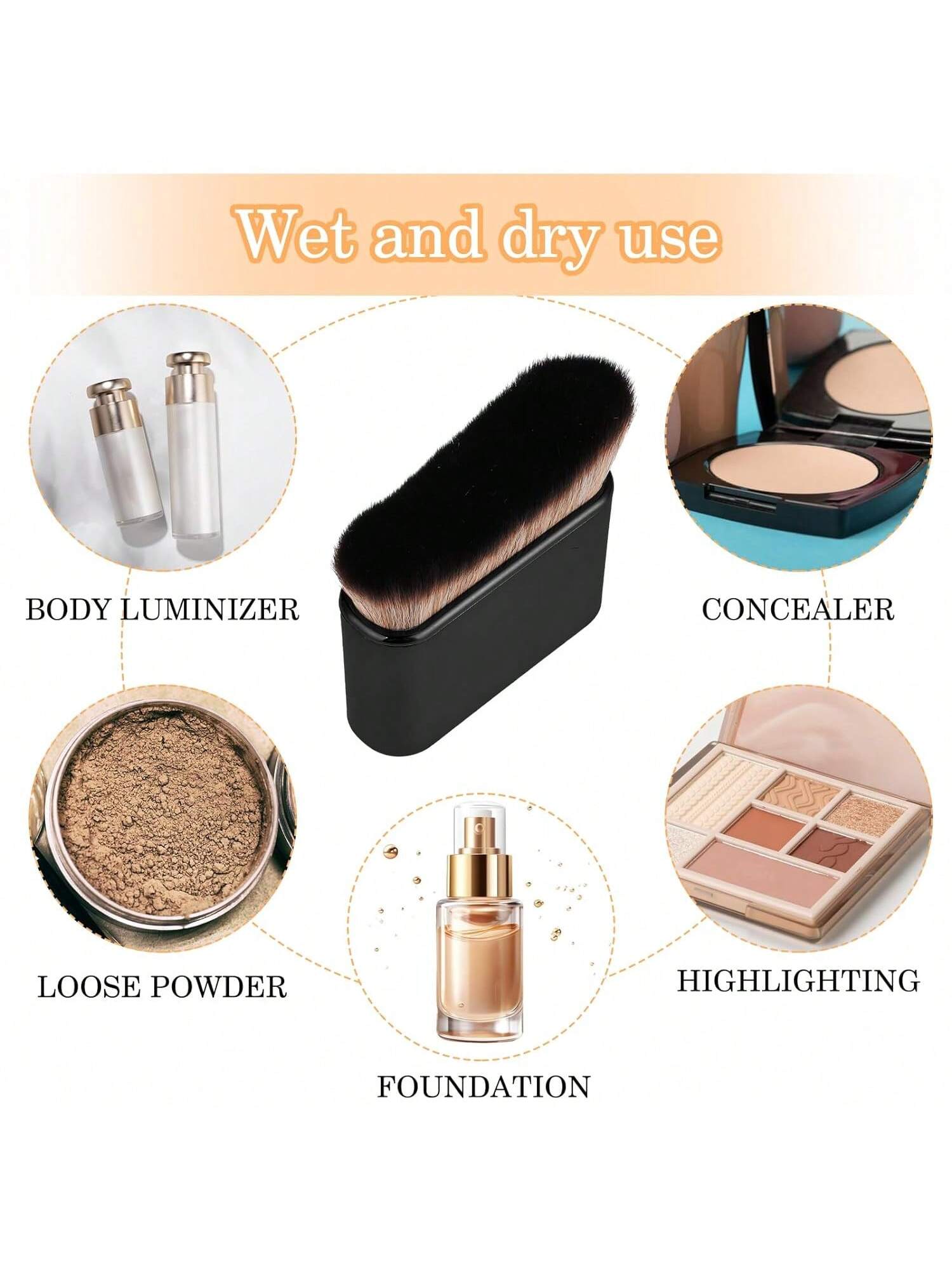 Self-Tanning Brush, Soft Body Makeup Brush, Portable Self-Tanning Brush, Self-Tanning Face Brush, Suitable For Body And Legs Makeup (Black), Foundation Brush, Concealer Brush, Blush Brush, Contour Bru