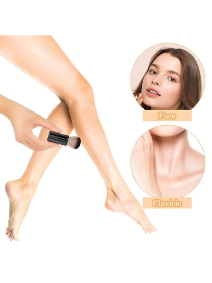 Self-Tanning Brush, Soft Body Makeup Brush, Portable Self-Tanning Brush, Self-Tanning Face Brush, Suitable For Body And Legs Makeup (Black), Foundation Brush, Concealer Brush, Blush Brush, Contour Bru