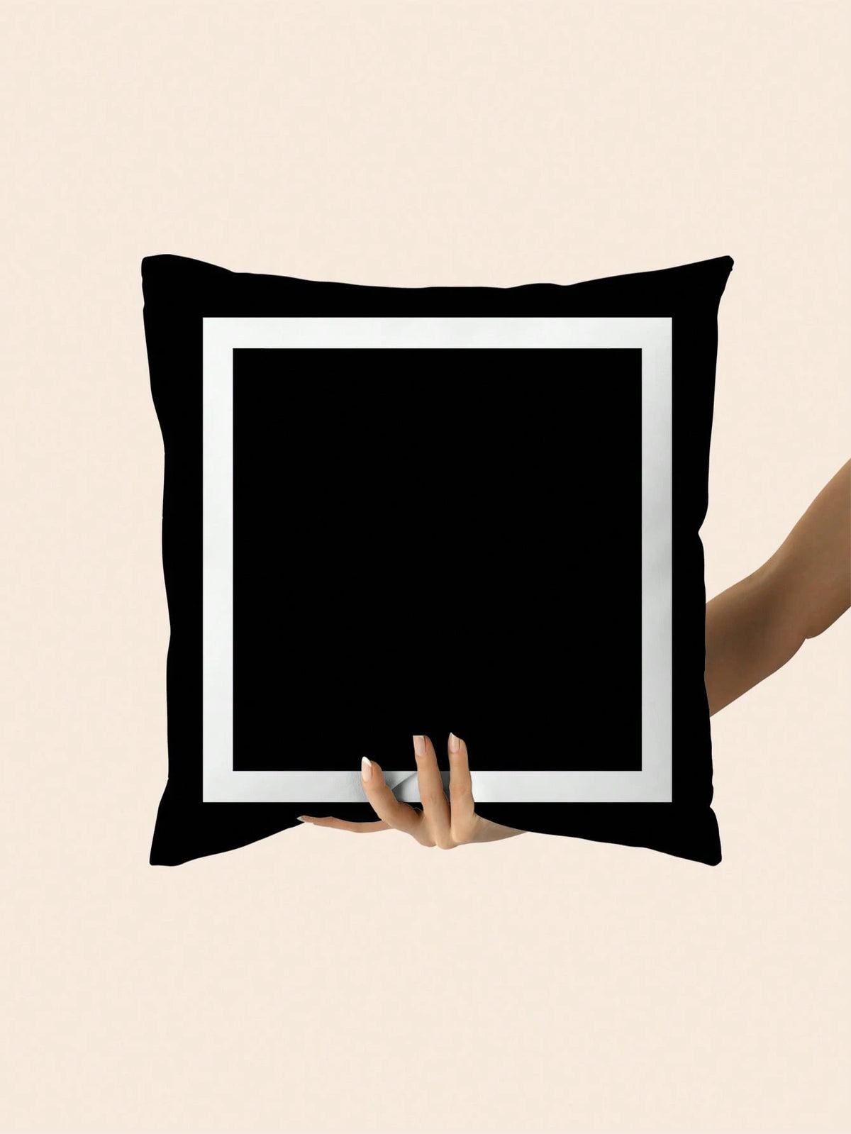 shangxia 2pcs Nordic Black & White Geometric Pattern Pillow Covers- Double-Sided Velvet, Zipper Closure, Machine Washable, 45x45cm, Suitable For Living Room, Sofa, Headboard, Car Etc., Minimalist Dec