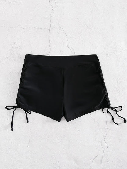 SHEIN Swim Summer Beach Drawstring Side Bikini Shorts