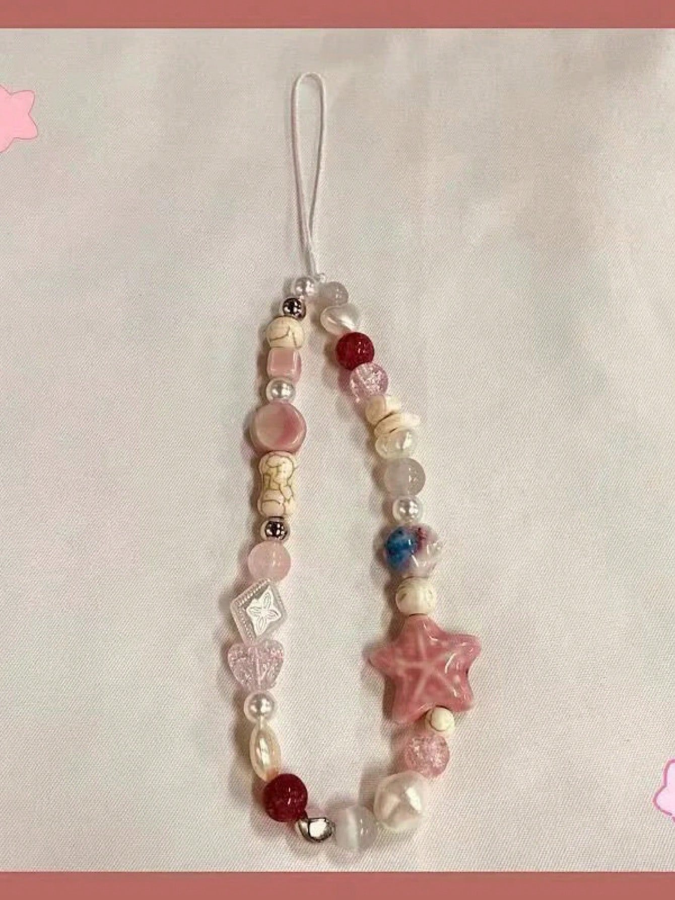 Shell Star Mobile Phone Chain New Mobile Phone Lanyard Ccd Camera Lanyard Female Wrist Pendant Creative High-End Handmade Beads Anti-Fall Chain Net Celebrity Lanyard Personalized Ins Style Pendant Gif