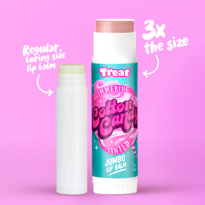 Shimmering Cotton Candy Tinted Jumbo Organic Lip Balm