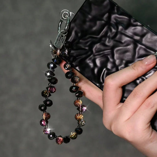 Shiny Crystal Rainbow Phone Lanyard Pendant- Y2K Aesthetic Anti-Lost Wrist Strap Suitable For Phone Case Decoration