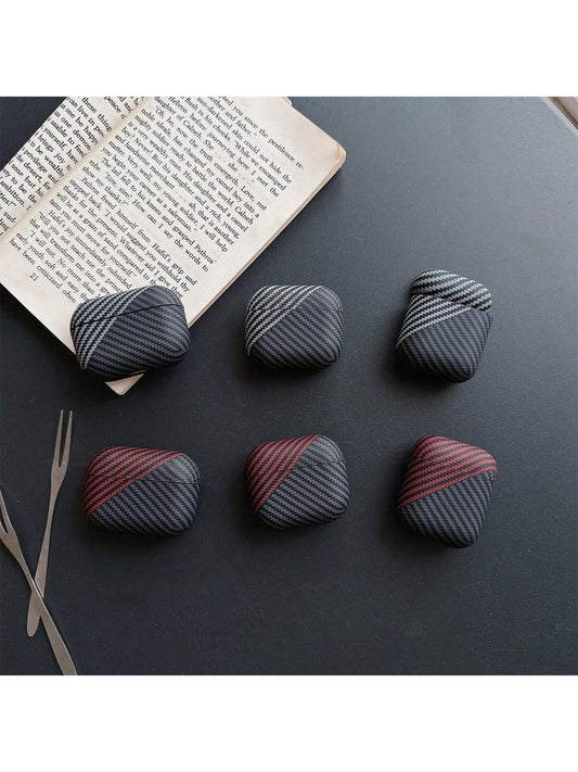 Shockproof Carbon Fiber Material Carbon Fiber Striped Protective Case Compatible With Airpods Pro 3, 4/3, 1/2, Pro 2 Spring Gift Office Professional