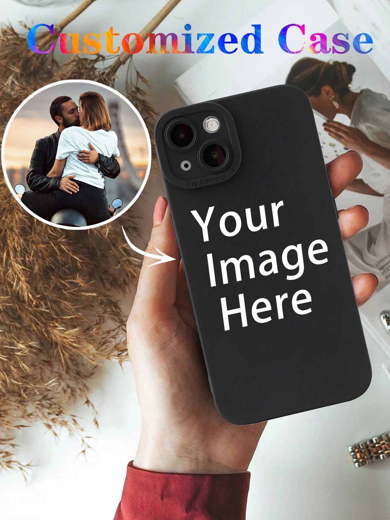 Shockproof DIY Customized Photo Phone Case, Personalized Image Case, Anniversary Wedding Birthday Mother's Father's Day Gift For Him Her, Fits 11 12 13 14 15 16 Pro Max, A14 A15 A55 A56 A34 A35, S23 S
