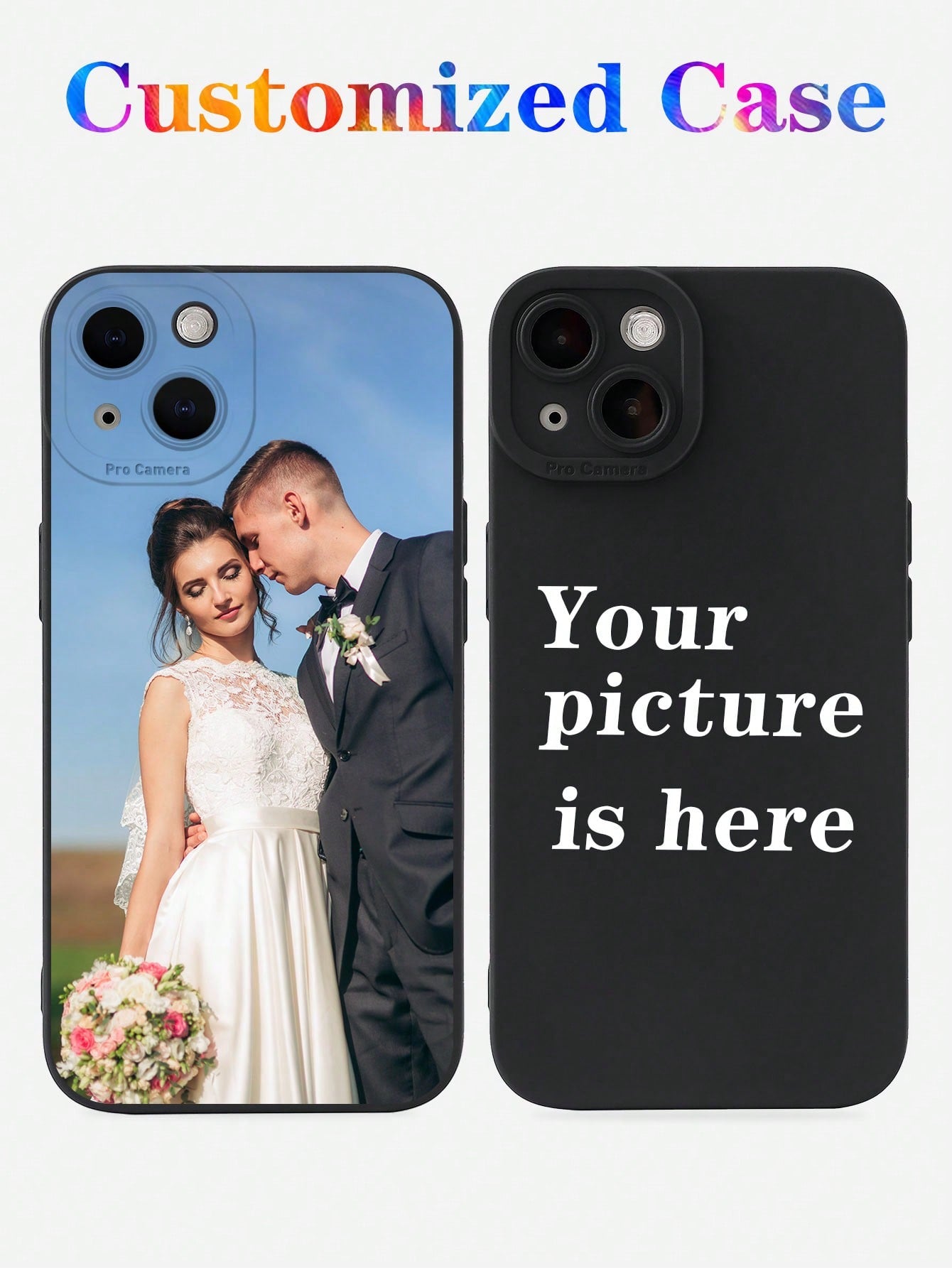 Shockproof DIY Customized Photo Phone Case, Personalized Image Case, Anniversary Wedding Birthday Mother's Father's Day Gift For Him Her, Fits 11 12 13 14 15 16 Pro Max, A14 A15 A55 A56 A34 A35, S23 S